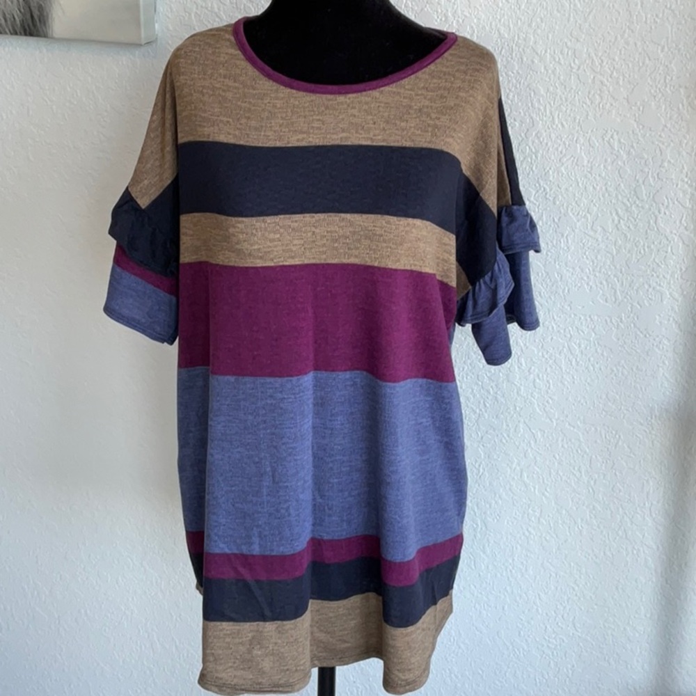 Stripped Ruffled Sweater - Picture 4 of 5
